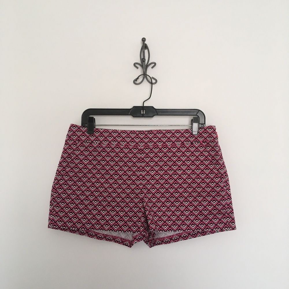 Express Diamond Print Side Zip Shorts NWOT